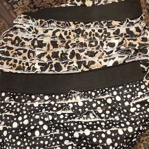 Bundle mini ruffled skirts
